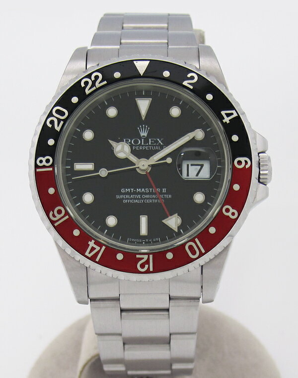 ○/美品【ロレックス】GMTマスターII 16710 W番　自動巻腕時計
