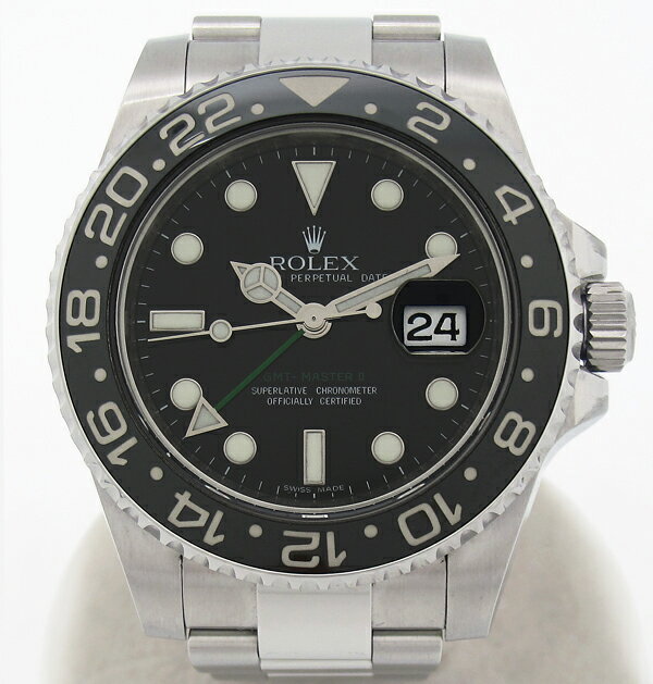 ◇【中古】美品【ROLEX　ロレックス】 GMT マスターII　116710LN V番　自動巻腕時計