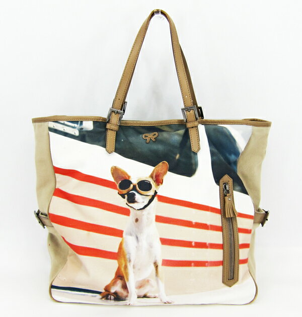 ◇【中古】【ANYA HINDMARCH　アニヤ・ハインドマーチ】 転写トートバッグのサムネイル