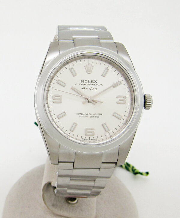 ◇【中古】未使用【ROLEX ロレックス】　エアキング　G番　シルバー文字盤　114200　自動巻腕時計