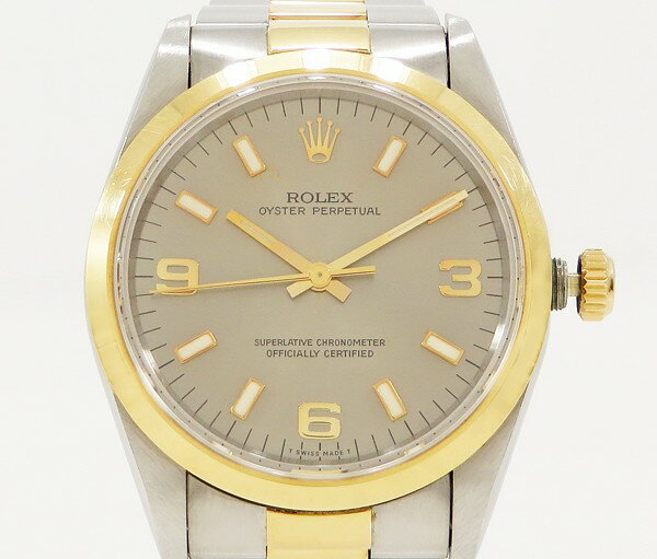 ☆◇【中古】　【ROLEX　ロレックス】　オイスターパーペチュアル　SS×YG　369ダイヤル　S番　14203　自動巻腕時計