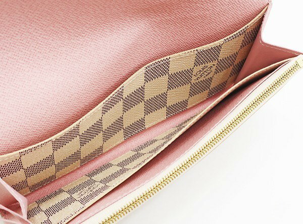 【中古】　【LOUIS VUITTON　ルイ・ヴィトン】　ポルトフォイユ・エミリー　長財布　N41625　財布　ダミエアズール/ローズ・バレリーヌ