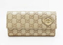 【中古】　【GUCCI　グッチ】　グッチシマ　ラブリーハート　長財布　251861　財布