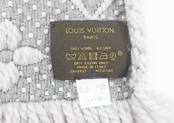 【中古】　【LOUIS VUITTON　ルイ・ヴィトン】　エシャルプ・ロゴマニア　マフラー　M74742　マフラー　グリペルル