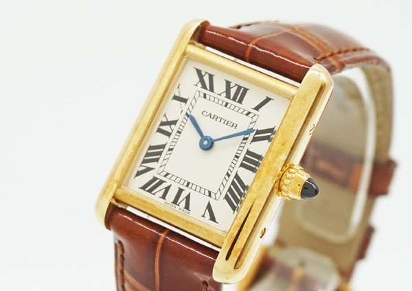 ☆【中古】　【Cartier　カルティエ】　タンクルイ　K18　SM　W1529856　クォーツ腕時計のサムネイル