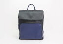 ☆【中古】　【GUCCI　グッチ】　スクエア　レザー　バックパック　406364　リュック　ネイビー×ブラック