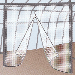 防虫ネット ダイオサンシャインファスナーネット (約0.4mm目) (3m×2.4m) FN-04