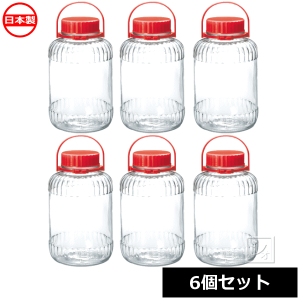 東洋佐々木ガラス 果実酒びん 8L 10号 6個セット I-71808-R-C-JAN 日本製 ~R~のサムネイル