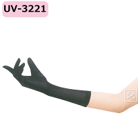 おたふく手袋 UVカット手袋 UV-2221 メッシュ セミロング ブラック （1双） UVカットグローブ