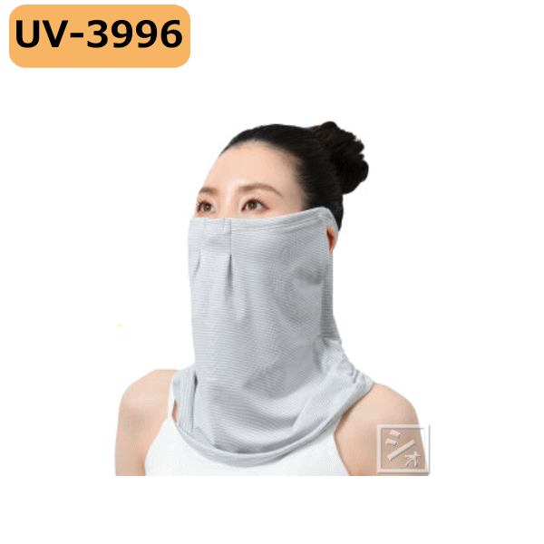 楽天ねっとんやおたふく手袋 UVフェイスカバー UV-2996 フィットスタイル フェイスカバー メッシュ付 ボーダー柄