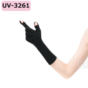 おたふく手袋 UV手袋 アームカバー UV-3261 指先スリット入り セミロング手袋 1双 ~R~