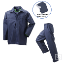川西工業 レインウェア 上下 #8100 糸入りレインスーツ 男女兼用 ネイビー ~R~