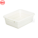 新輝合成 アシスト キッチン水切りカゴ NO.2 (4人家族用) ベージュ 日本製 幅42×奥行33×高さ14cm ~R~