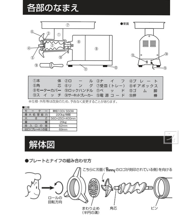 �ܥˡ� BN-550SA ��#12�� ��̳�� ��ư�ϥ��ѥ�ߥ󥵡� ������ ~R~