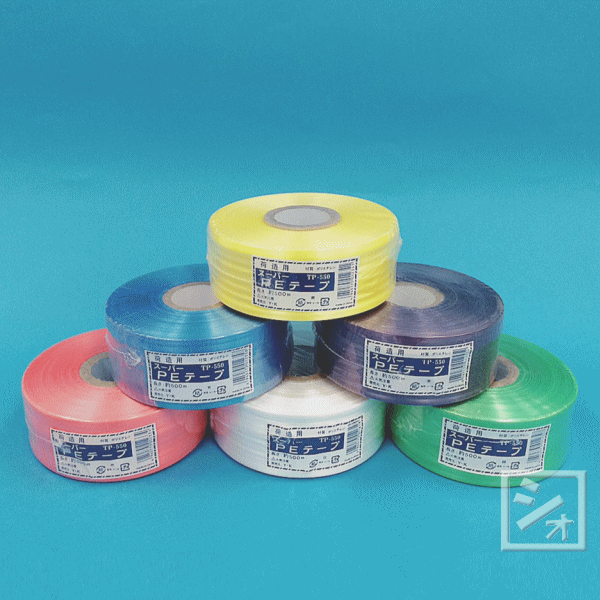 PE平テープ レコード巻テープ 荷造用 幅50mm×長さ500m TP-550 荷造り紐 ~R~