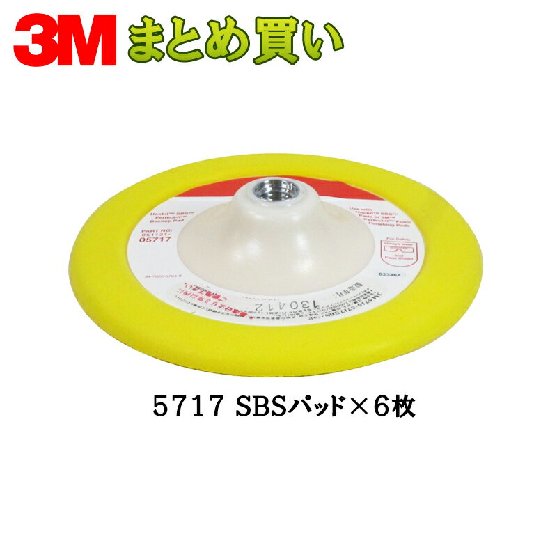3M スリーエム 5717 フッキット SBS パッド外径 172mm シャフト径 15.9mm インチ大 6枚 (ケース販売) 5..