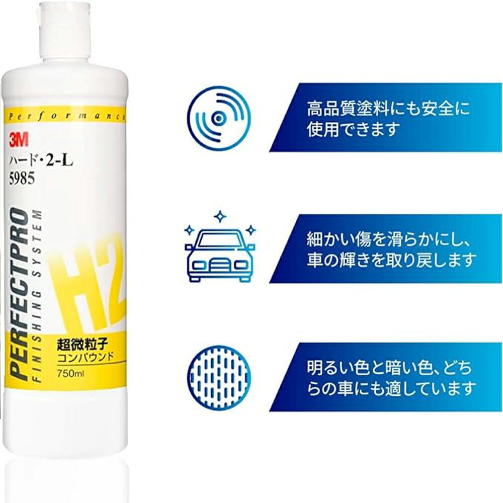 【3本セット】3M スリーエム 5985 コンパウンド ハード・2-L 750mL3本 即日発送