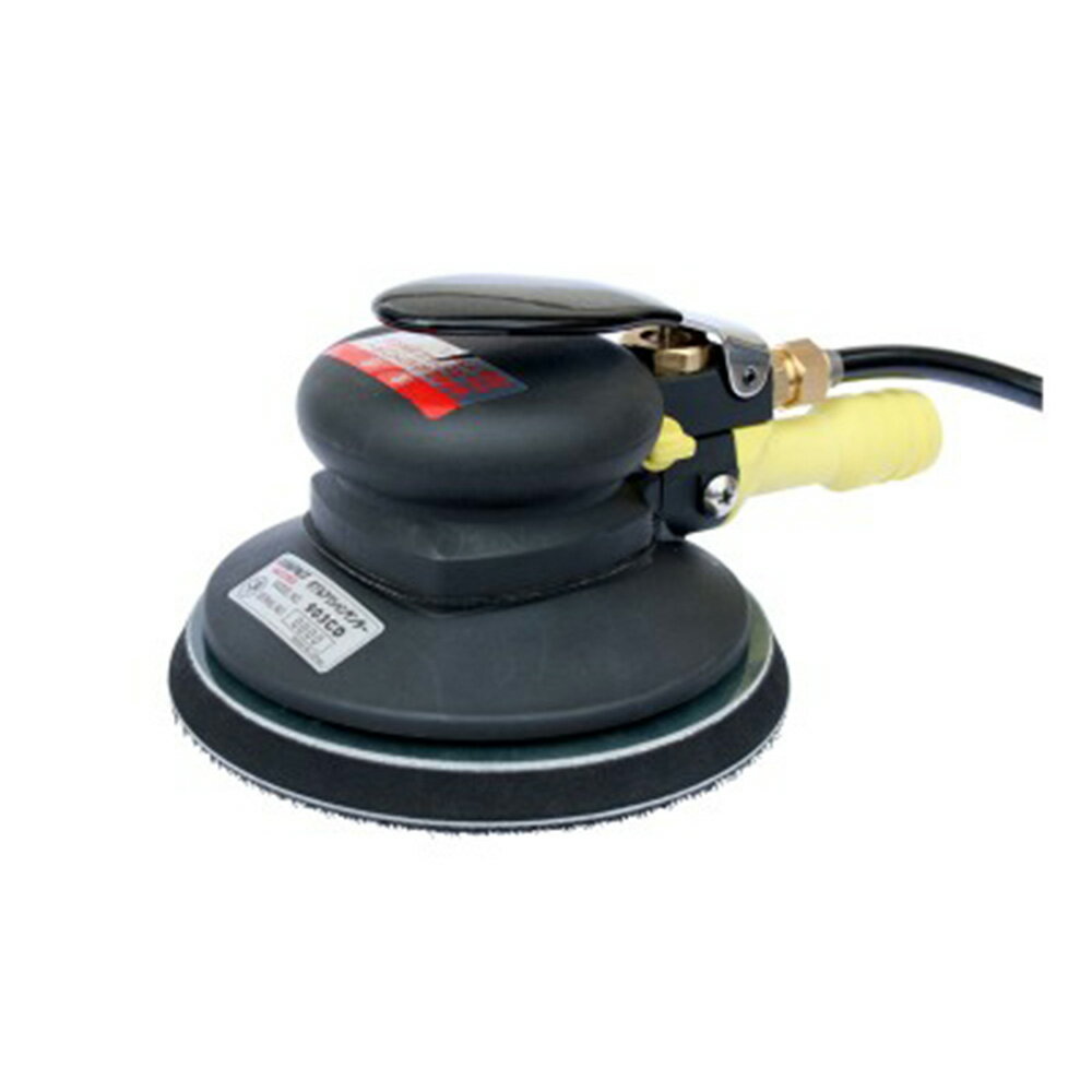 機種：903CD ●回転数(RPM)：8,500 ●流量(?/min)：300 ●オービットダイヤ(mm)：3 ●パッドサイズ(mm)：φ123 ●寸法(mm)：W123×H67×L177 ●重量(kg)：0.56 ●騒音(dBA)：86