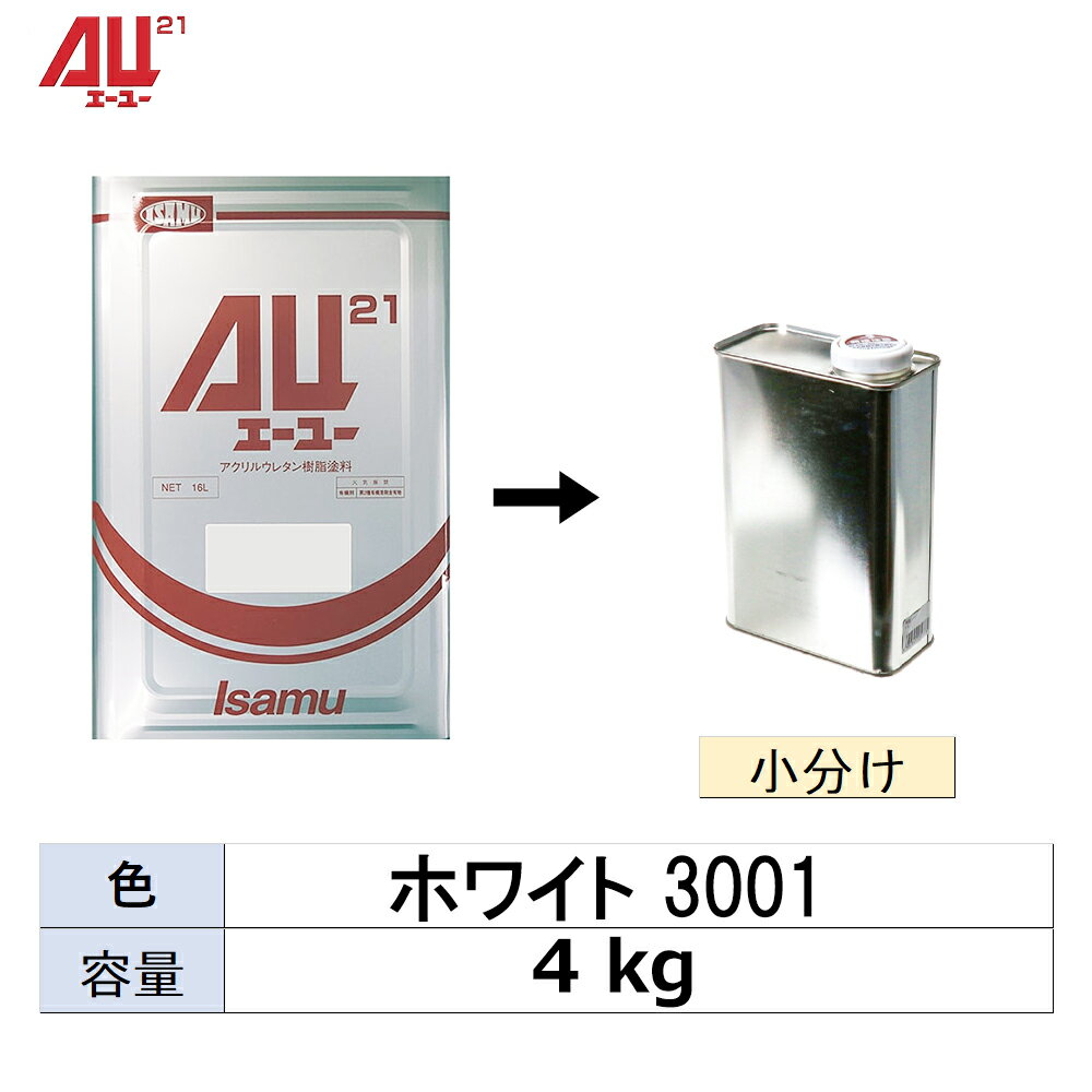 小容量サイズ イサム塗料 248-3001-1 AU21 ホワイト 3001 小分け販売 4kg 取寄