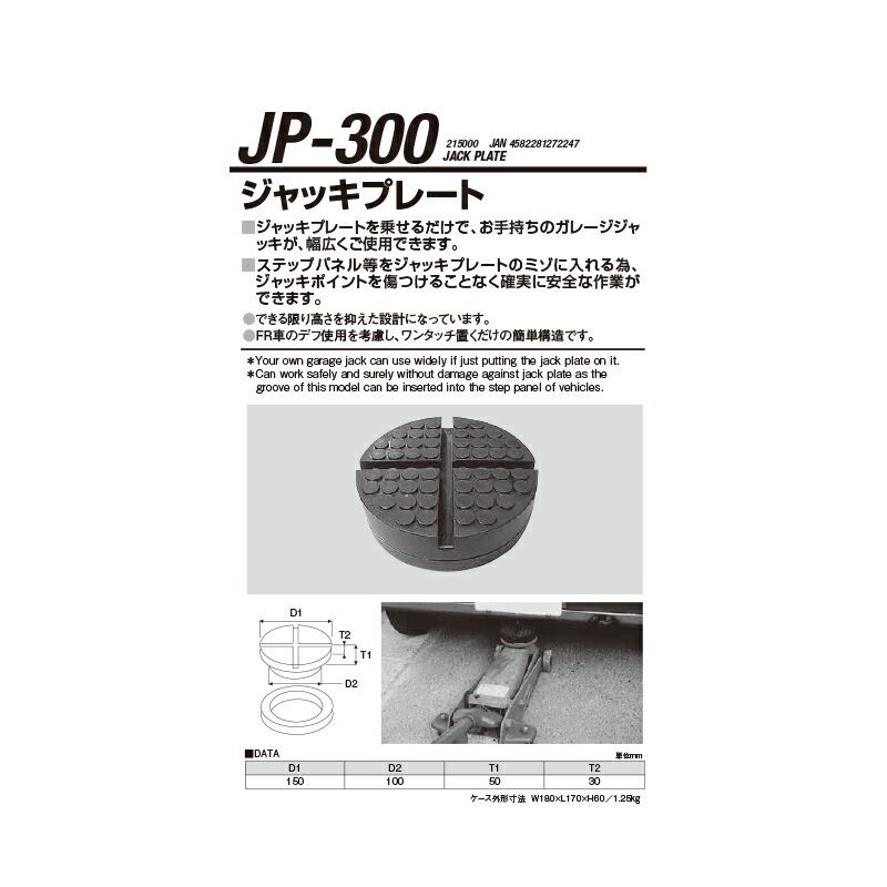 楽天ネットペイント　楽天市場店江東産業 JP-300 ジャッキプレート 取寄