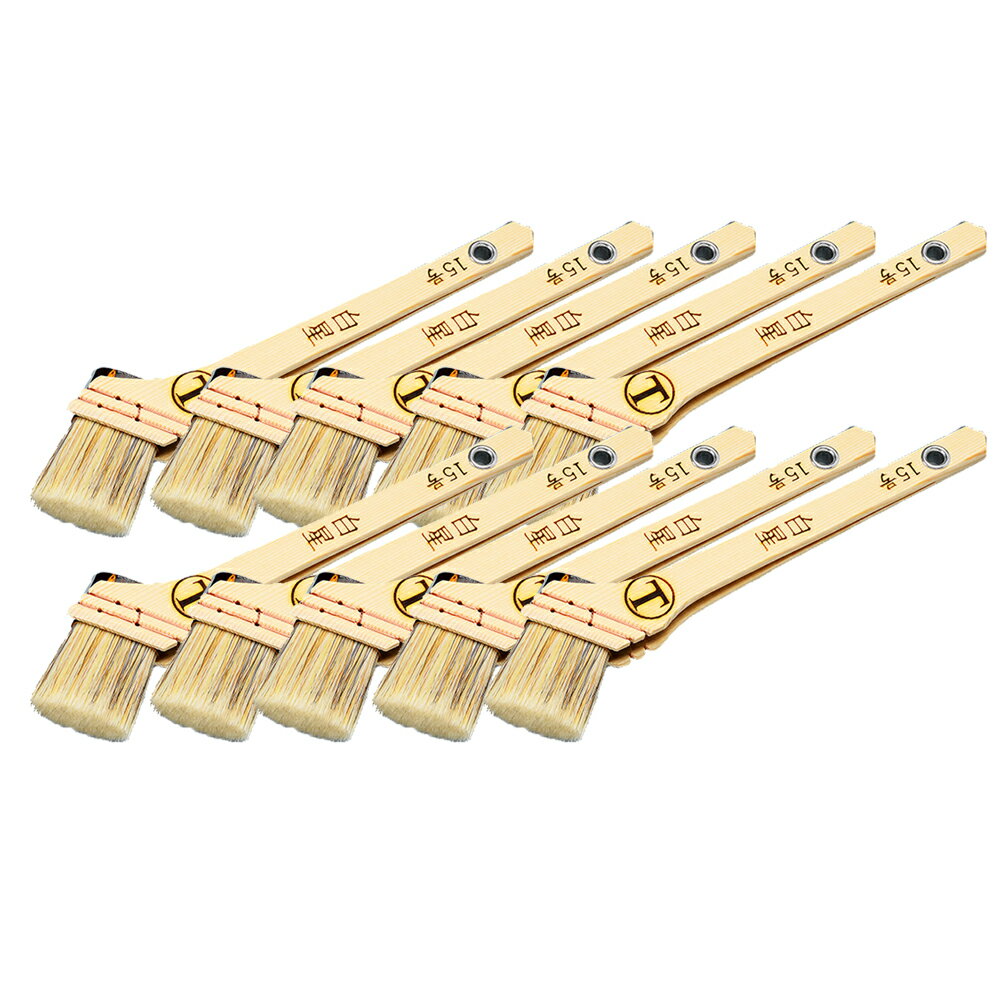 大塚刷毛 マルテー刷毛白星ダメ込み 筋違 白 15号×10本 取寄のサムネイル