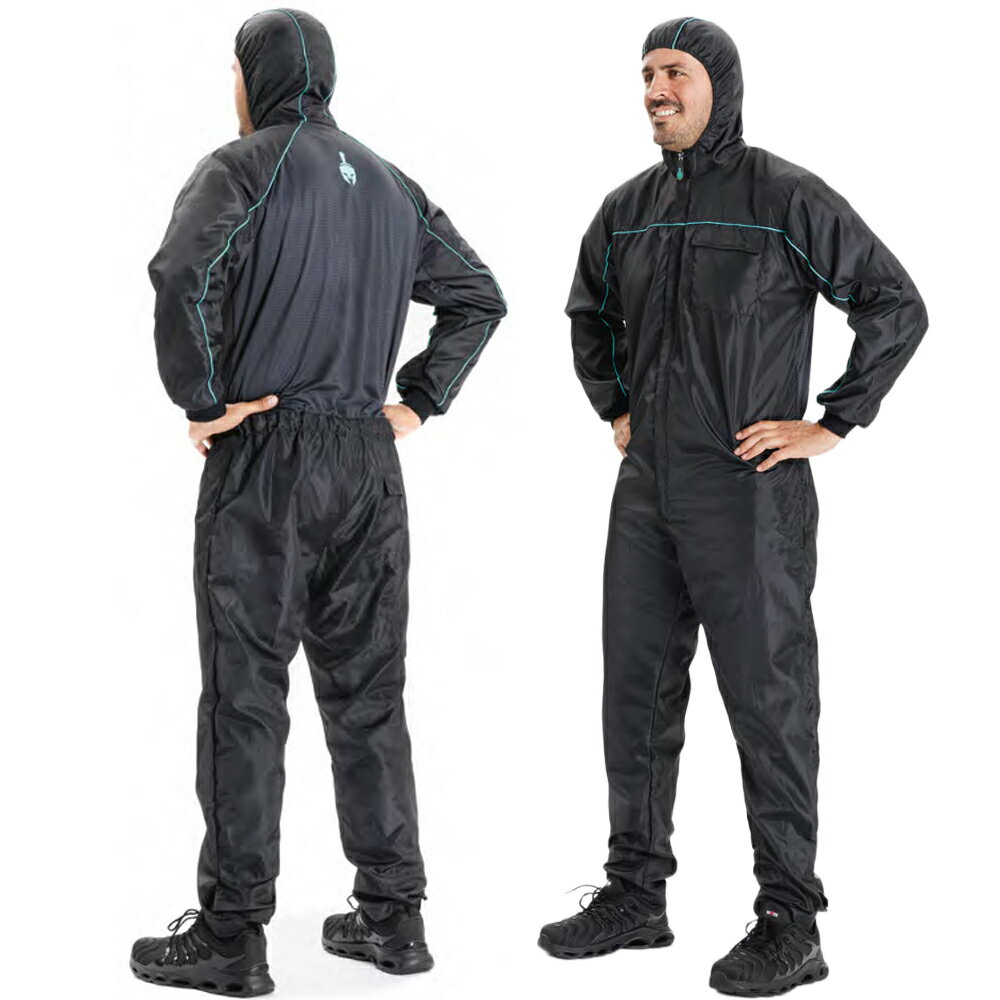 イスコ エアマスター ウルトラカバーオール オールシーズン対応 塗装服 ブラック/レーシンググリーン (..