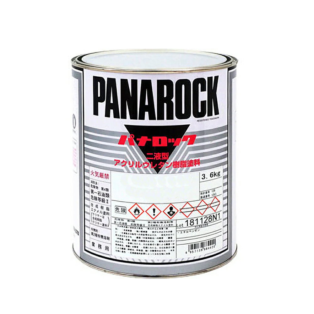 ロックペイント 088-0551-02 10:1型 超速乾アクリルウレタン樹脂塗料 パナロックHG ストロングエロー 3.6kg 取寄