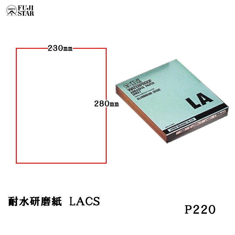 三共理化学 耐水研磨紙 AA砥粒 ソフト LACS 230×280mm #220 100枚入 取寄