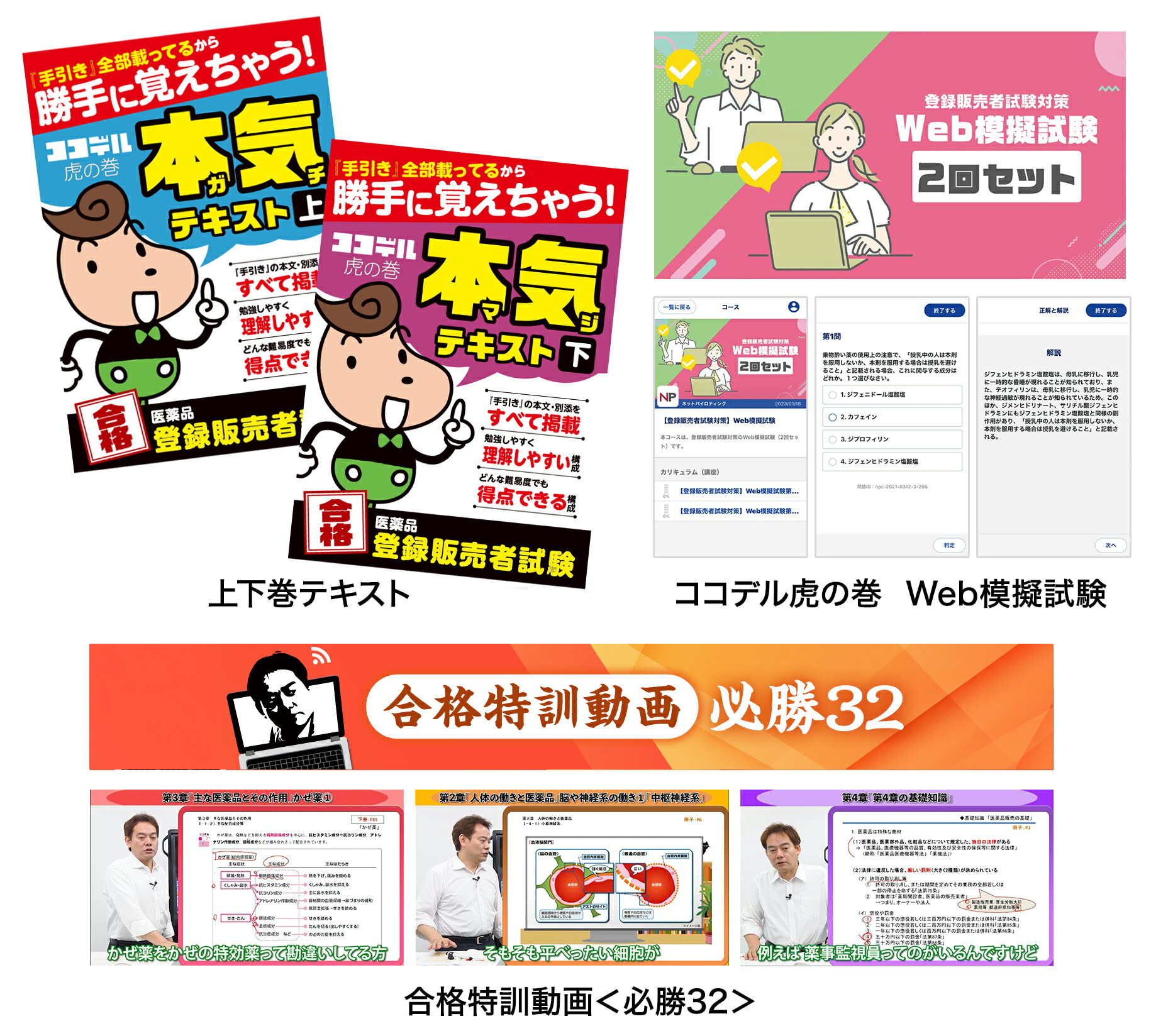 【530本超の解説動画付き】楽天ココデル試験直前追込みパック【登録販売者試験】(2026年度受験向け)