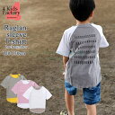 キッズ 半袖 Tシャツ バイカラー バックプリント ラグランスリーブ 120 130 140 150 オーバーサイズ ワイド トップス 韓国子供服 男女兼用