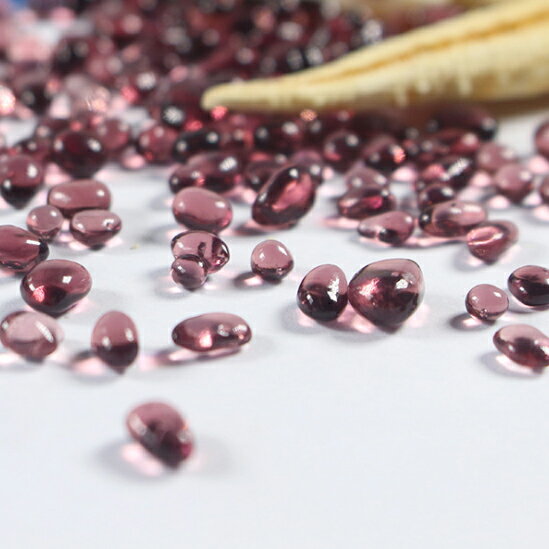 アメジストの種 ガラスの粒 10g 約1〜3mm レジン封入 ガラスビーズ 穴なし カレット 紫 パープル