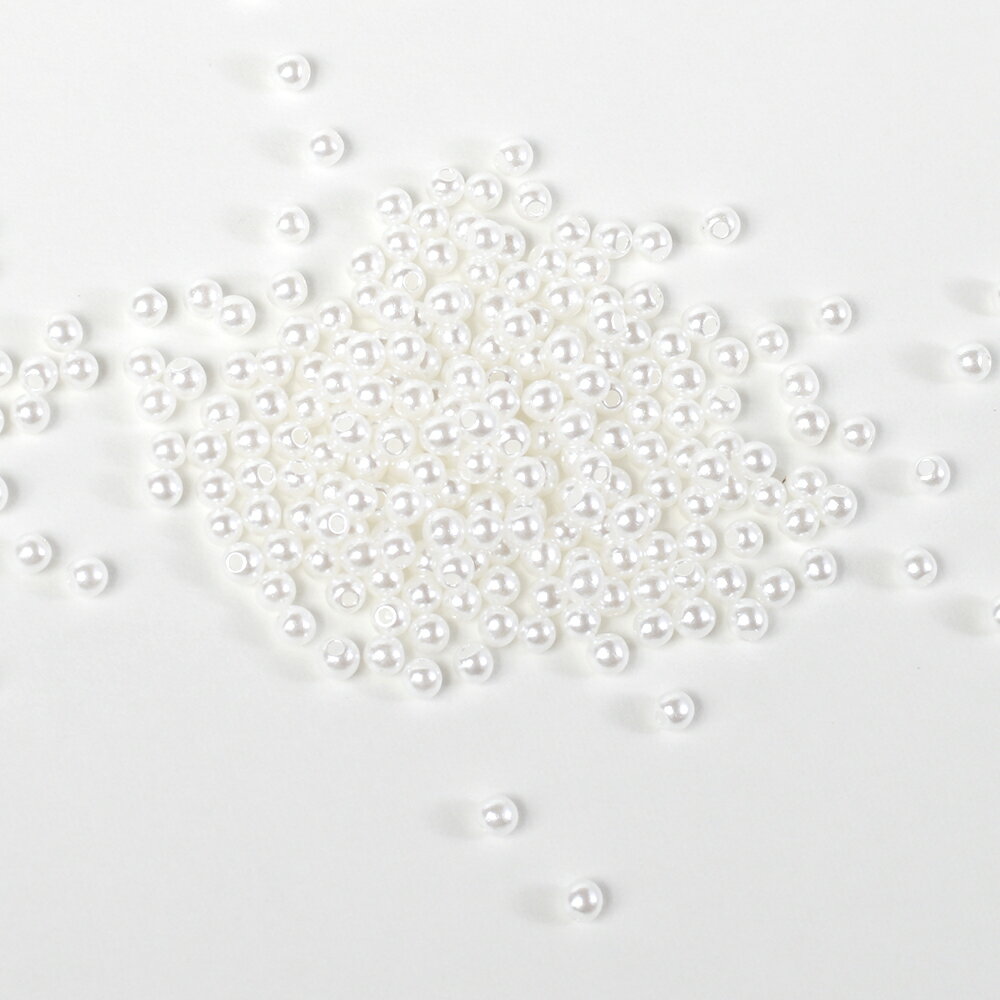 片穴パールビーズ ホワイト 4mm / 5mm / 8mm / 10mm / 12mmのサムネイル