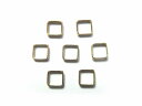 大量でお得★メタルフレーム ネイルパーツ スクエア ゴールド 3mm 70個 スタッズ 正方形 四角 金