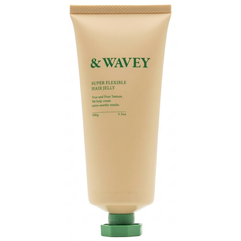 ＆WAVEY スーパーフレキシブルジェリー / 100g ヘアジェリー ジェル ワックス スタイリング剤 ニュアンス 固まらない うるおい 艶 ツヤ センターパート パーマスタイル