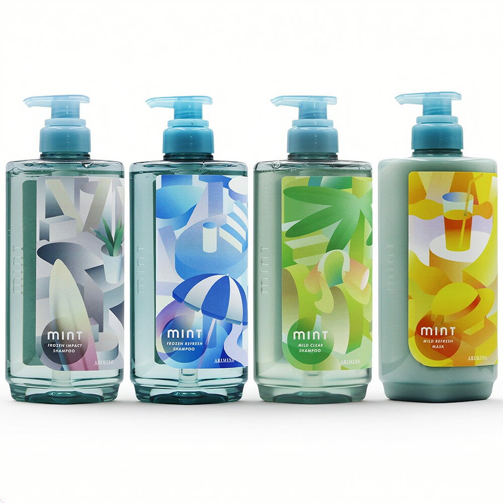 アリミノ ミント シャンプー ヘアマスク セット 550mL+550g [ 2026 クールシャンプー 冷感 ひんやり 爽快 頭皮 臭い べたつき 夏 最新 ] ARIMINO mint
