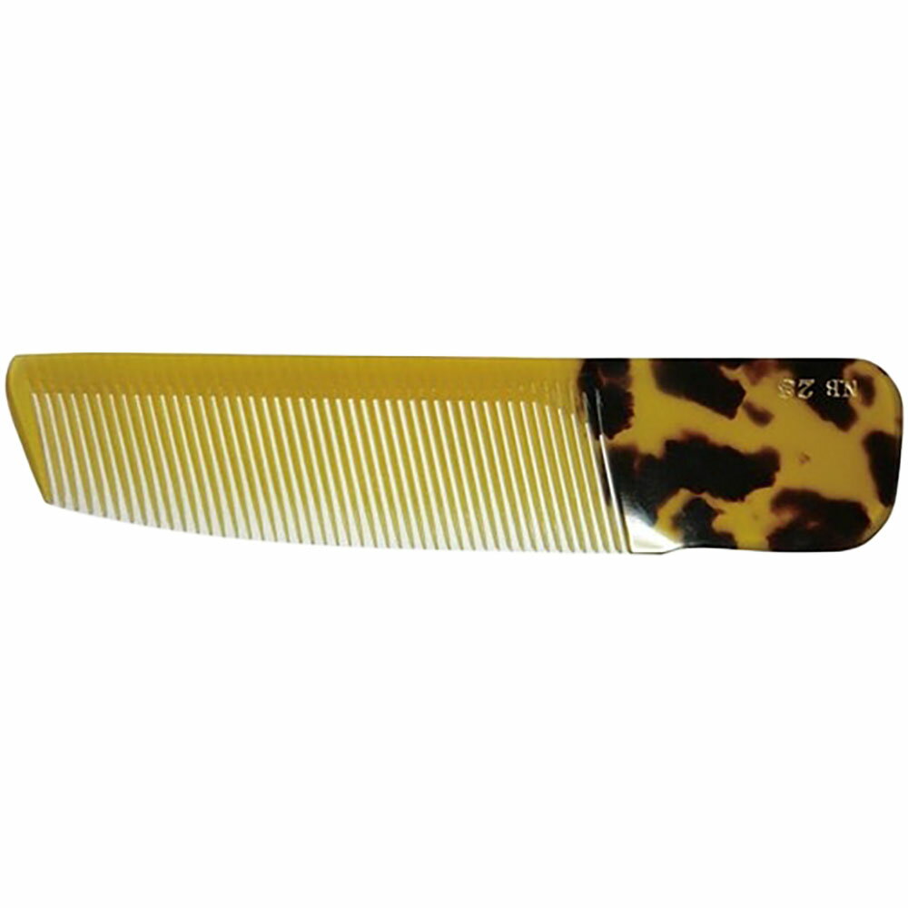 栄進産業 NB ニュー鼈甲コーム 28 電バリ角度手付 [ べっ甲 べっこう 櫛 クシ 美容師 プロ用 サロン業務用 ] メール便 対応