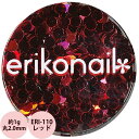 エリコネイル ホログラム ERI-110 レッド 丸 2.0mm / 約1g (メール便 対応)