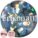 エリコネイル ホログラム ERI-145 ヘキサゴンシルバー / 約1g (メール便 対応)