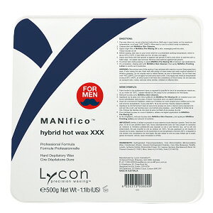  メンズ 脱毛 vio ワックス ライコン Lycon MANifico ハイブリッド マニフィコ ハードワックス 500g ムダ 毛 処理 ブラジリアン 脱毛 おすすめ Wax ロジンフリー 男性用