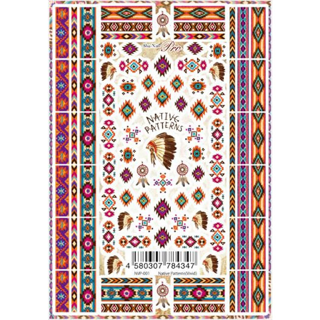 写ネイル プロ ネイティブパターンズ （ビビット） NVP-001 / 1シート（メール便 対応）