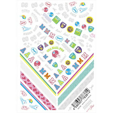 写ネイル プロ バラエティシリーズ スポーティカジュアル (ホワイト) SPC-001 / 1シート(メール便 対応)