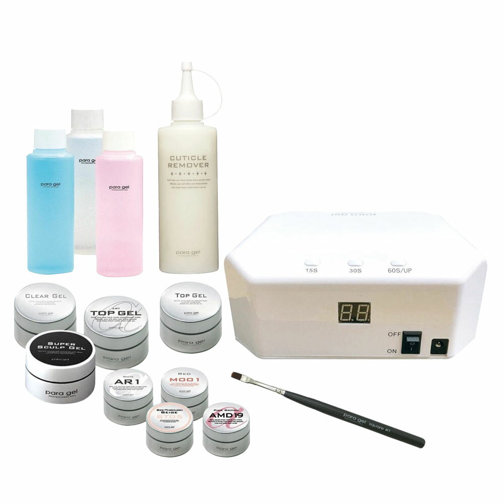 パラジェル プロマスターキット vol.9 導入セット [ LEDパラライト クリアジェル トップジェル カラージェル スカルプジェル ブラシ リムーバー プレ...