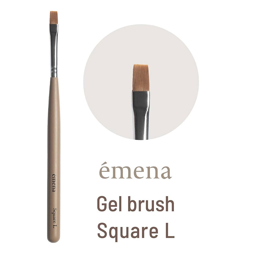 商品情報 商品名 PREGEL プリジェル エメナ emena ジェルブラシ Square L スクエアエル 仕様 サイズ：全長 156.5mm、毛丈 9mm、毛幅 5.5mm、厚み 1.5mm 商品説明 多用途に使える機能性と操作性 大好評のemenaジェルブラシからクリア、カラーにもお使いいただけるスクエアブラシが新登場！ こちらのスクエアLはベース、カラー、トップでのご使用はもちろん、 コシもしっかりしているので、イクステンションの際もおすすめです。 関連商品 ・エメナ 販売元 株式会社プリアンファ 区分 化粧品、コスメ ＞ ネイル ＞ ブラシ 広告文責 ビューティシモ株式会社 プロ用ヘア＆コスメShopNetsbee