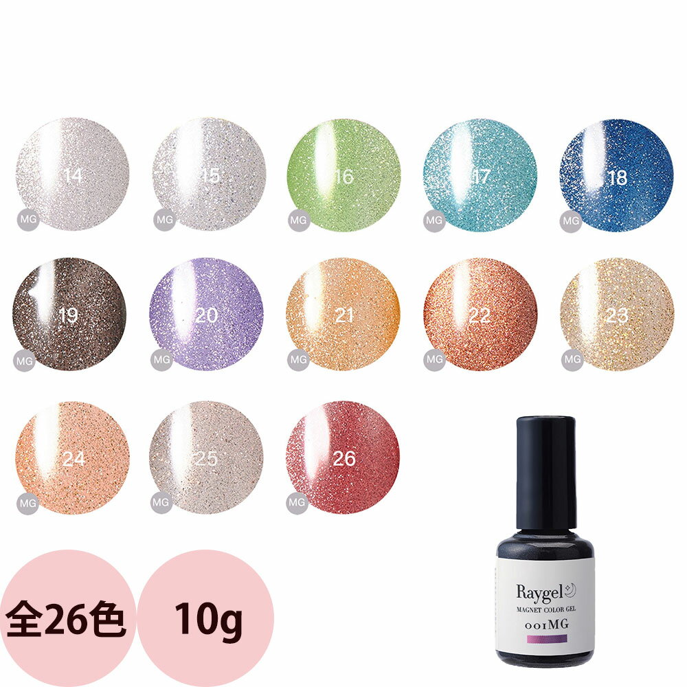 レイジェル マグネット カラージェル 大容量 014MG〜026MG（全26色） 10g [ ジェルネイル カラージェル ネイリスト サロン おすすめ 人気 ] 定形外 対応 Raygel