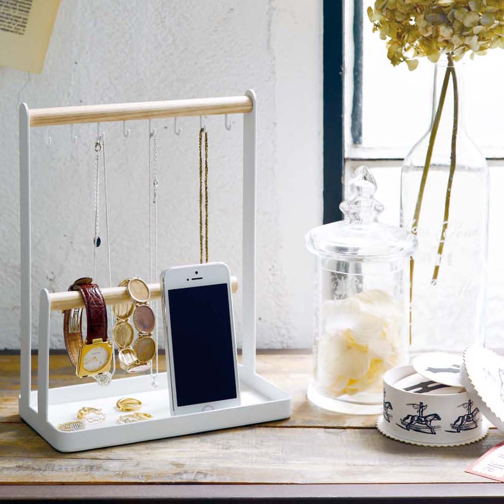 アクセサリースタンド トスカ ホワイト アクセサリー収納 アクセサリーケース トスカシリーズ tosca yamazaki 山崎実業