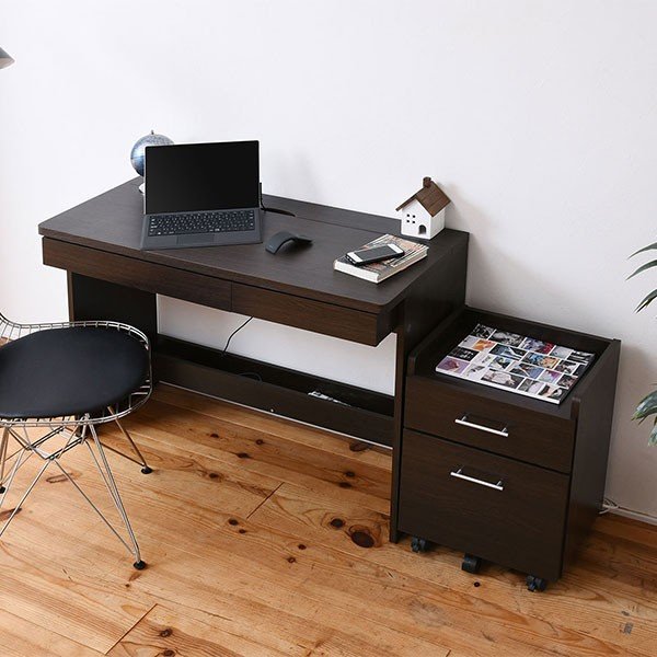 【11/22〜25日限定P5倍】 デスク シンプルデスク 2点セット 収納 PCデスク パソコンデスク キャスター ワゴン ハイタイプ 幅100 シンプル SO...