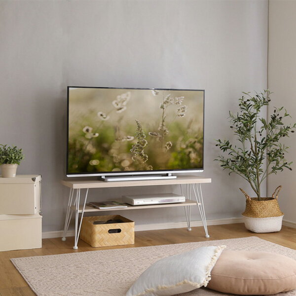 マルチラック ロー テレビ台 センターテーブル 幅110cm 可愛い 木目調 スチール 80cm幅 おしゃれ 可愛い 韓国 北欧 モダン 一人暮らし ホワイト 棚付き