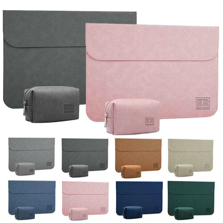 MacBook Air ケース (13.3/13.6インチ) カバー M2 M1 おしゃれ ポーチ付き 軽量 薄型 傷防止 かわいい 電源収納 シンプル PUレザー カバ