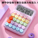 【お買い物マラソンP最大47倍】電卓 おしゃれ 12桁 計算機 電卓 大きい かわいい 丸ボタン 大型LCDディスプレイ 計算機 滑り止め 持ち運び便利 簿記 日常と基本的なオフィス用 (ライラックパープル)