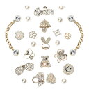 サンダルチャーム 高級ラインストーンジュエリー 可愛いシューズアクセサリー 穴付きサンダル対応 フリンジ&花柄& パール&キラキラデザイン 靴飾り クロッグ用装...